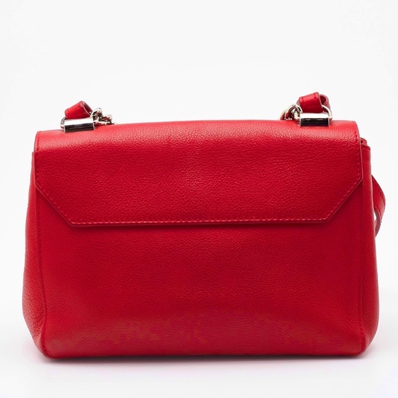 RARE Louis Vuitton Lockme 2 BB Leather red Handbag leather LIKE NEW - Picture 3 of 12